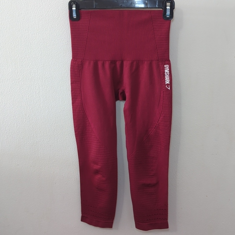 Gymshark Energy Seamless Compression Cropped Leggings Magenta Women's Size XS